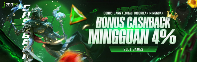 BONUS CASHBACK SLOT 4% (MINGGUAN)